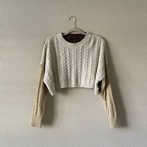 Forever 21 Crop Cable Sweater
